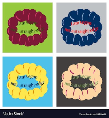 Set of vegetarian logo template design food logo vector image