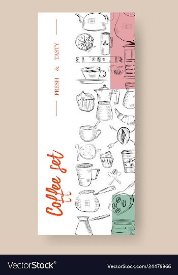Set of vertical banners with graphic design vector image