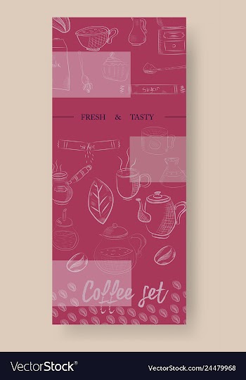 Set of vertical banners with graphic design vector image
