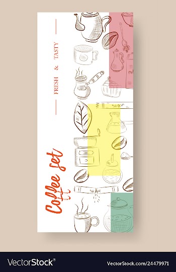 Set of vertical banners with graphic design vector image