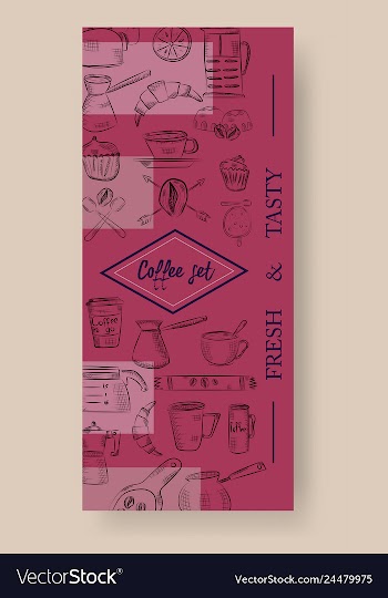Set of vertical banners with graphic design vector image