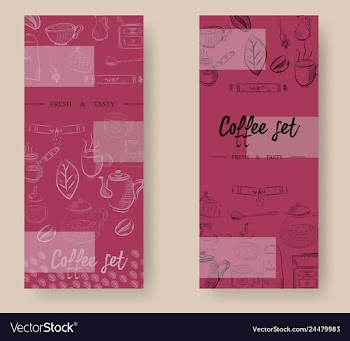 Set of vertical banners with graphic design vector image