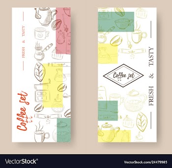 Set of vertical banners with graphic design vector image