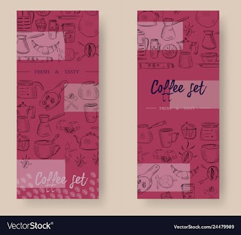 Set of vertical banners with graphic design vector image