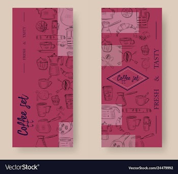 Set of vertical banners with graphic design vector image