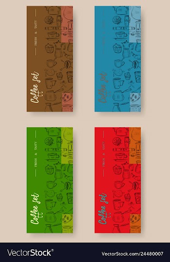Set of vertical banners with graphic design vector image