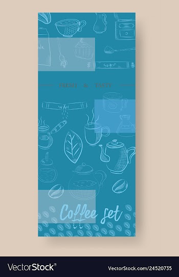 Set of vertical banners with graphic design vector image