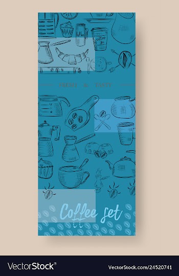 Set of vertical banners with graphic design vector image