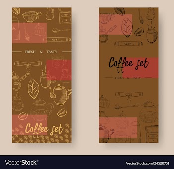 Set of vertical banners with graphic design vector image