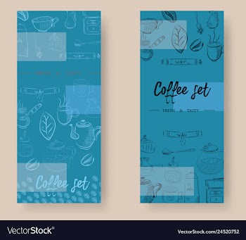 Set of vertical banners with graphic design vector image