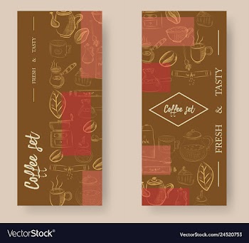 Set of vertical banners with graphic design vector image