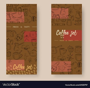 Set of vertical banners with graphic design vector image