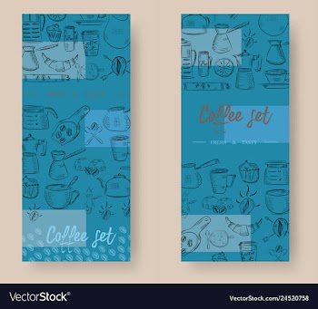 Set of vertical banners with graphic design vector image