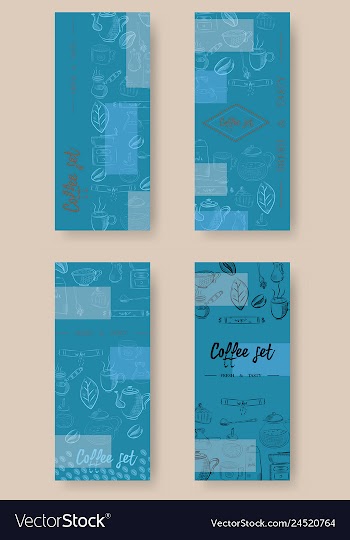 Set of vertical banners with graphic design vector image