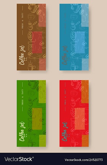 Set of vertical banners with graphic design vector image