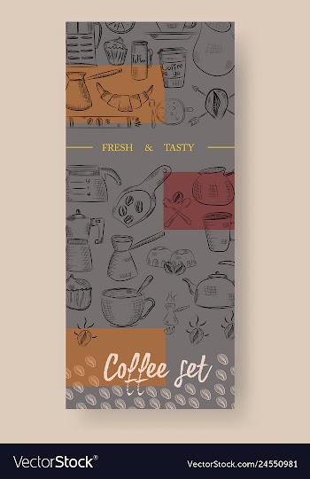 Set of vertical banners with graphic design vector image