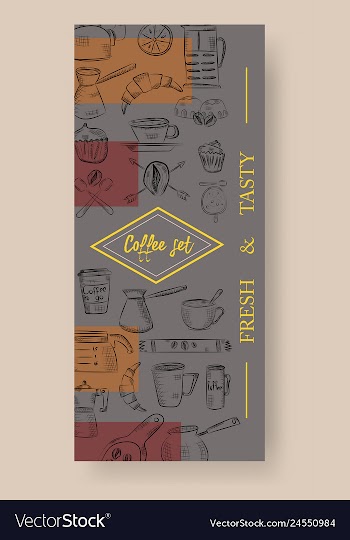 Set of vertical banners with graphic design vector image