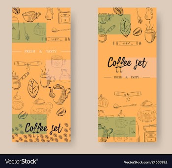 Set of vertical banners with graphic design vector image