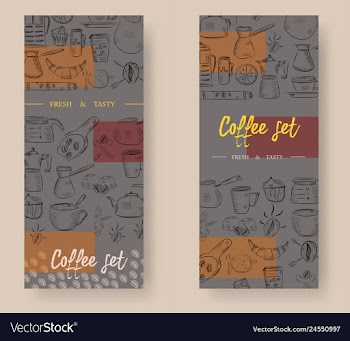 Set of vertical banners with graphic design vector image