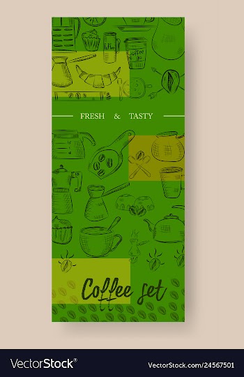 Set of vertical banners with graphic design vector image