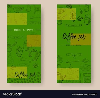 Set of vertical banners with graphic design vector image