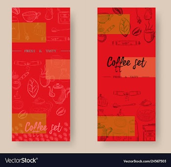 Set of vertical banners with graphic design vector image