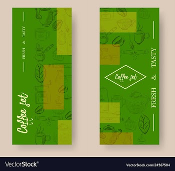 Set of vertical banners with graphic design vector image