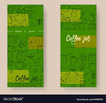 Set of vertical banners with graphic design vector image