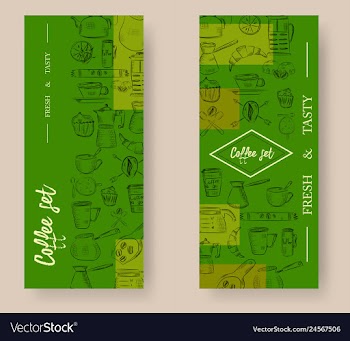 Set of vertical banners with graphic design vector image