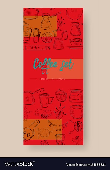 Set of vertical banners with graphic design vector image