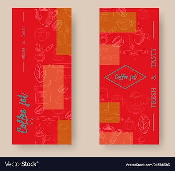 Set of vertical banners with graphic design vector image
