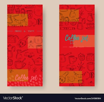 Set of vertical banners with graphic design vector image