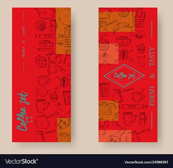 Set of vertical banners with graphic design vector image