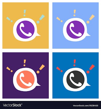 Set of viber flat icon element template for vector image