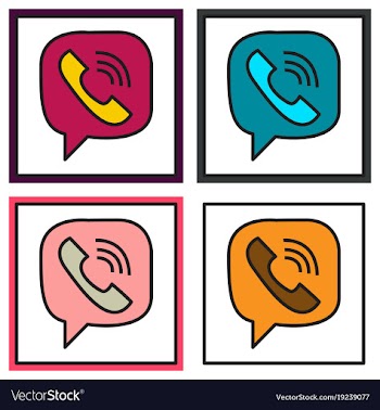 Set of viber flat icon element template for vector image