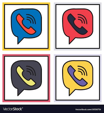 Set of viber flat icon element template for vector image