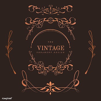 Set of vintage bronze art nouveau badges vect.. | Free stock vector - 519505