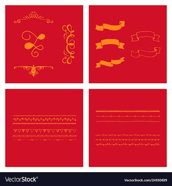 Set of vintage frames on a white background vector image