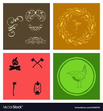 Set of vintage frames on a white background vector image