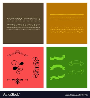 Set of vintage frames on a white background vector image