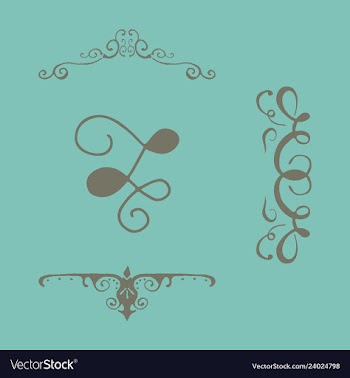 Set of vintage frames on a white background vector image