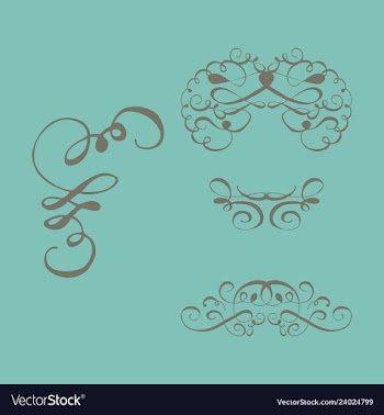Set of vintage frames on a white background vector image