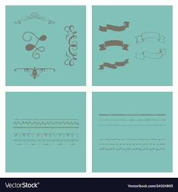 Set of vintage frames on a white background vector image