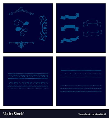 Set of vintage frames on a white background vector image