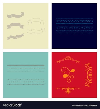 Set of vintage frames on a white background vector image