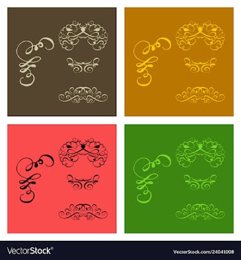 Set of vintage frames on a white background vector image