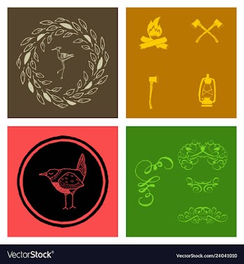 Set of vintage frames on a white background vector image