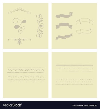 Set of vintage frames on a white background vector image