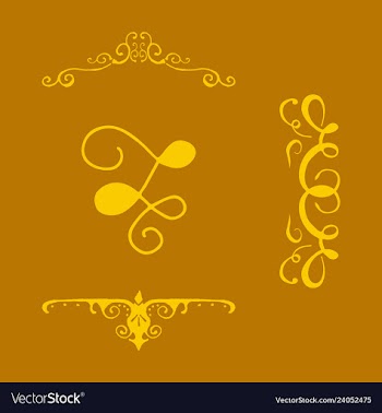 Set of vintage frames on a white background vector image