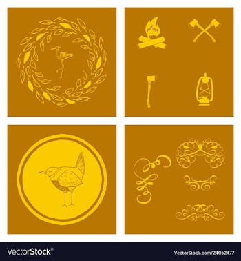 Set of vintage frames on a white background vector image